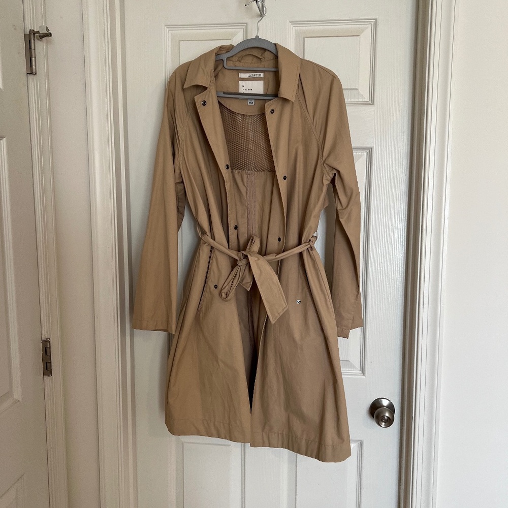 NWOT A New Day Trench Coat with Removable Hood